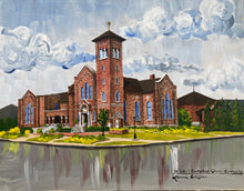 Load image into Gallery viewer, 9x12, church, business, wedding venue, university building Made to order, acrylic painting