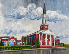 Load image into Gallery viewer, 9x12, church, business, wedding venue, university building Made to order, acrylic painting