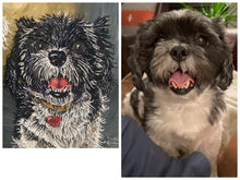 Load image into Gallery viewer, 36x48 textured acrylic, pet portrait, custom painting of dog, oil painting, made to order, from photo, pet, dog, cat