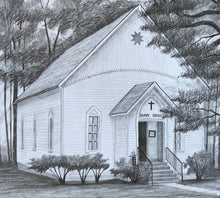 Load image into Gallery viewer, Shady Grove Church Drawing