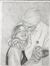 Load image into Gallery viewer, 16x20, pencil drawing, 2 faces