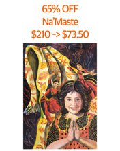 Load image into Gallery viewer, India, little girl, dancers, namaste