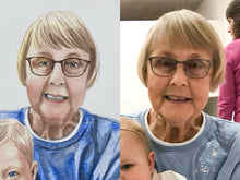 Load image into Gallery viewer, 9x12, watercolor, 1 face, simple background