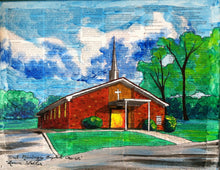 Load image into Gallery viewer, 9x12, house portrait, Acrylic illustration, made to order, from photo, house painting