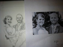 Load image into Gallery viewer, 16x20, pencil drawing, 2 figures, simple background