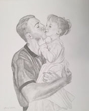 Load image into Gallery viewer, 11x14, pencil drawing, 2 faces