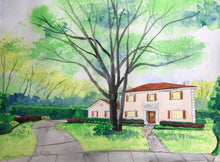 Load image into Gallery viewer, 36x24, house, custom painting, watercolor, house portrait, from photo