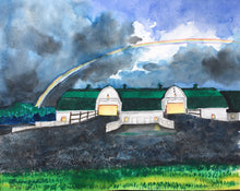 Load image into Gallery viewer, 36x24, barn painting, made to order, barn,  custom art, watercolor painting
