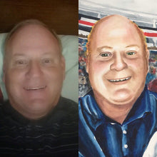 Load image into Gallery viewer, 11x14, watercolor, 2 faces, detailed background