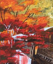 Load image into Gallery viewer, 9x12, bridge, custom painting, covered bridge, acrylic painting