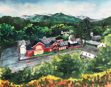 Load image into Gallery viewer, 36x24, farm, homestead, watercolor, custom painting