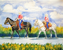 Load image into Gallery viewer, 9x12, watercolor, group of figures