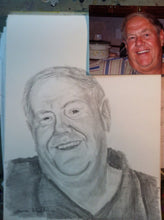 Load image into Gallery viewer, 16x20, pencil drawing, one face