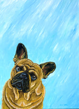 Load image into Gallery viewer, 20x24 textured acrylics, dog portrait, from photo, oil painting, painting of a dog, pet portrait, dog