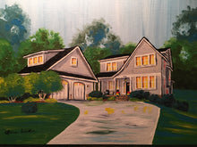 Load image into Gallery viewer, 11x14, house, barn, custom painting, of a barn, acrylic, house portrait, portrait of house