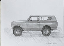 Load image into Gallery viewer, custom drawing, drawing from photo, car, truck, 9x12, drawing of a car