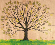 Load image into Gallery viewer, Fingerprint tree, wedding register, wedding, guest, 16x20