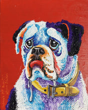 Load image into Gallery viewer, 11x14 textured acrylic painting, acrylics, pet portrait, dog, cat, painting from photo