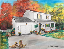 Load image into Gallery viewer, 16x20, house, watercolor painting, painting of house, from photo