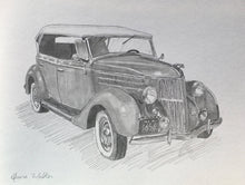 Load image into Gallery viewer, Drawing of car, car portrait, car, 9x12