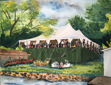 Load image into Gallery viewer, 9x12, wedding venue, business, university building, watercolor, custom made, custom art, from photo, painting