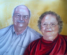 Load image into Gallery viewer, 16x20, watercolor, 2 faces, simple background