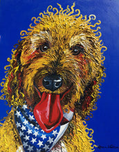 Load image into Gallery viewer, 11x14 textured acrylic painting, acrylics, pet portrait, dog, cat, painting from photo