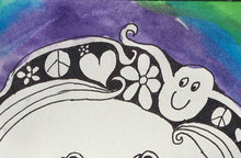 Load image into Gallery viewer, happy face, joy, art, painting, doodle art, zen tangle