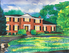 Load image into Gallery viewer, 16x20, house, watercolor painting, painting of house, from photo