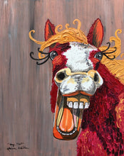Load image into Gallery viewer, 16x20 textured acrylic, Horse painting, custom painting, painting from photo, acrylic painting, made to order