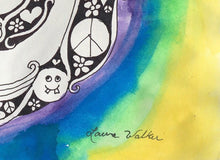Load image into Gallery viewer, happy face, joy, art, painting, doodle art, zen tangle