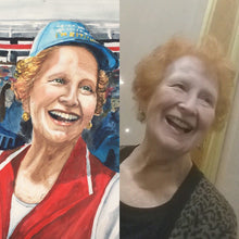 Load image into Gallery viewer, 9x12, watercolor, 2 faces, detailed background