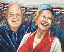 Load image into Gallery viewer, 9x12, watercolor, 2 faces, detailed background