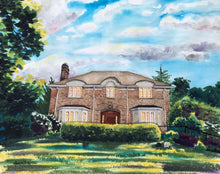 Load image into Gallery viewer, 16x20, house, watercolor painting, painting of house, from photo