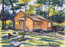 Load image into Gallery viewer, 9x12, house, barn, painting, personalized art, custom art, watercolor