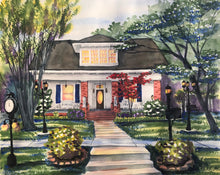 Load image into Gallery viewer, 9x12, house, barn, painting, personalized art, custom art, watercolor