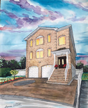 Load image into Gallery viewer, 11x14, house, barn, custom painting, from photo, watercolor, house portrait