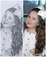 Load image into Gallery viewer, 9x12, pencil drawing, 2 faces