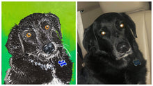 Load image into Gallery viewer, 8x10 textured acrylic, Pet portrait, painting of pet, acrylic painting, custom order