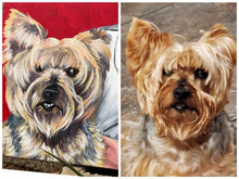 Load image into Gallery viewer, 20x24 flat acrylic, dog, cat painting, acrylic portrait