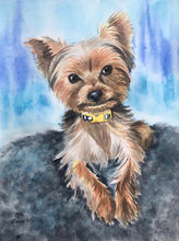 Load image into Gallery viewer, 9x12, watercolor, custom painting, painting from photo, pet portrait