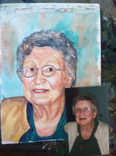 Load image into Gallery viewer, 9x12, watercolor, 1 face, simple background