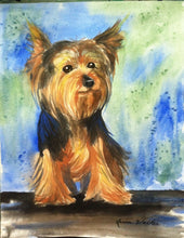 Load image into Gallery viewer, 9x12, watercolor, custom painting, painting from photo, pet portrait