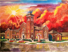 Load image into Gallery viewer, 36x24, church, university, business, wedding venue, custom painting, painting from photo, watercolor