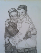 Load image into Gallery viewer, 16x20, pencil drawing, 2 faces