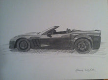 Load image into Gallery viewer, truck drawing, car, sketch, pencil drawing, drawing of a truck, drawing of a car, truck portrait, 9x12