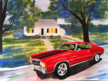 Load image into Gallery viewer, painting from photo, car painting, jeep painting, truck painting, 11x14, watercolor