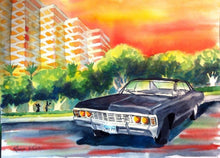 Load image into Gallery viewer, painting from photo, car painting, jeep painting, truck painting, 11x14, watercolor