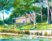 Load image into Gallery viewer, 16x20, house, watercolor painting, painting of house, from photo