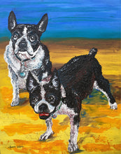 Load image into Gallery viewer, 8x10 textured acrylic, Pet portrait, painting of pet, acrylic painting, custom order